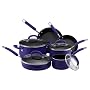 Rachael Ray 10-Piece Porcelain Enamel Cookware Set, Blue