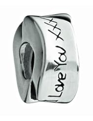 Authentic Chamilia Sterling Silver Charm "I Love You, I Love You More" GA-134