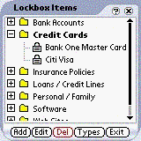 LockBox for Palm OS downloadable Software