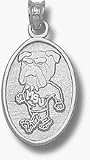 Mississippi State Bulldogs 5/8 Oval Bulldog Pendant - Sterling Silver Jewelry