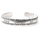To Thine Own Self Be True Inspirational Sterling Silver Bracelet