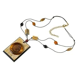 Emily's Choice Necklace with Wood/Glass Beads