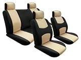 On Sale...univerisal Car Seat Cover Full Set Fb050 Beige/black 114