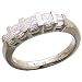 Platinum Princess and Baguette Cut Diamond Anniversary Band