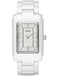 Fossil Ceramic White Mother-of-pearl Dial Womens watch #CE1031