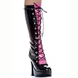 5.5 Inch Womens Sexy Boots Knee High Heel Boot With 4 Interchangeable Color Tounges