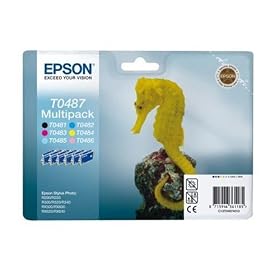 Epson Original T0487 Six Pack (Black, Cyan, Magenta, Yellow, Light Cyan, Light Magenta)
