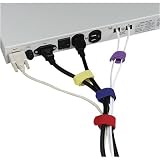 Compucessory Cable Ties, Velcro, 7x3/4x1/16, 10/PK, Assorted