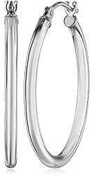 14k Gold Hoop Earrings, 1" Diameter