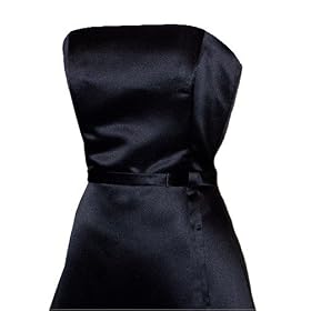 50's Strapless Satin Formal Bridesmaid Prom Dress