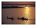 Boats Silhouetted on the Mekong River at Dusk, Phnom Penh, Cambodia Photographic Poster Print by Steve Raymer, 16x12