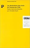 Les Déclarations des droits de l\'homme de 1789