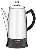 Cuisinart PRC-12 Classic 12-Cup Stainless-Steel Percolator, Black/Stainless