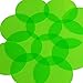 Round Vinyl Shape 60mm Green Go Go Fluorescent Edge Glow