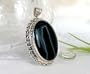 Completely Handcrafted - Designer Sterling Silver Black Onyx Pendant