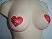 Womens Nipple Pasties Covers Red Hearts