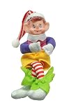 7.5 Candy Fantasy Red Hat Posable Pixie Elf Christmas Ornament