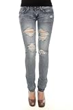 Machine Destroyed Light Blue Skinny Denim