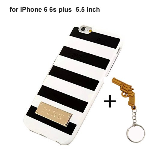 SuperBZ Apple iPhone 6 Plus 5.5"(Not for iPhone 6 Standard Version) Stripe Case ,Classic Black and White Stripe Design Replacement Victoria Secret TPU Case Cover for Apple iPhone 6 Plus 5.5"