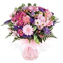 Friendship Bouquet in pink pastels - Send Mothers Day Flowers Floral Arrangement of Fresh Flowers