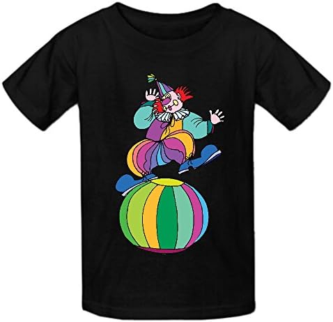 Cartoon Clown Kids Fashion T-shirt Black