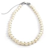14+3extension Cultured Freshwater Pearl Choker Sterling Silver Necklace