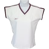 Womens Reebok White/Maroon Team Court Top