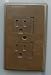 Baby : Brown 3-Prong One Screw Standard Outlet Cover