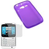 GTMax Clear LCD Screen Protector + Purple Silicone Skin Rubber Soft Case Fo ....
