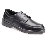 Capps LH700 High Quality Black Leather Mudguard Safety Shoe With Comfort Lining
