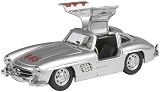 Schuco 1/43 Mercedes-Benz 300SL Gullwing Silver with Black Interior with Competition Numbers for 1955 Mille Miglia Race