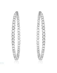CleverEves 6.75.ctw Color H-I Diamonds Sterling Silver Earrings
