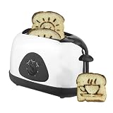 Black/Chrome Pop Art Toaster with 2 Design Plates