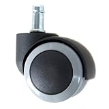 Produkt-Bild: 5er Set Hartbodenrollen f&uuml;r B&uuml;rostuhl, 11mm Stift Rollen 50 mm