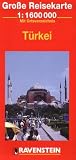 Turkey Road Map 1:1,600,000 with Separate Index