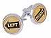 Funky silver plated right and left cufflinks with presentation box