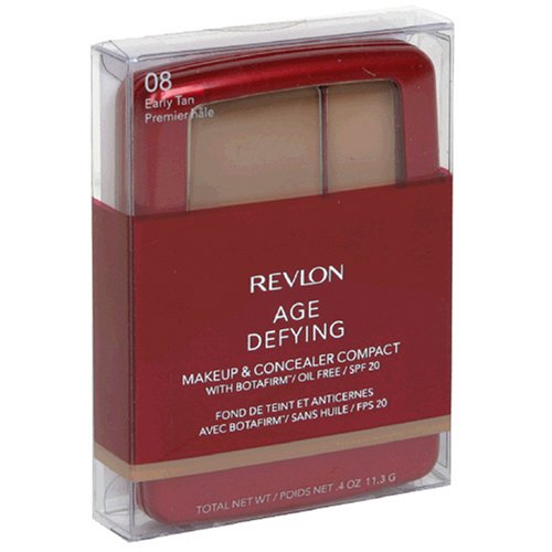 Revlon Age Defying Makeup and Concealer Compact with Botafirm, SPF 20, Early Tan 08, 0.4 Ounce