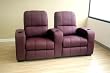 2 Seat Burgundy Leather Theatre Seating By Wholesale Interiors