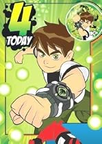 Ben 10 - Age 4 Birthday Card with Badge 5 x 9"