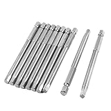 uxcell シャンク6.3mm　六角　H5　磁石ヘッド　電気ドライバービット　5mmx100mm　10個入り