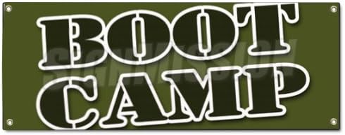 Boot Camp Banner Sign Fitness Run Trainer Weights Gym Sports Extreme
