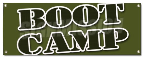 Boot Camp Banner Sign Fitness Run Trainer Weights Gym Sports Extreme