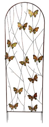 CBK Ltd 58-Inch H Butterfly Design Trellis