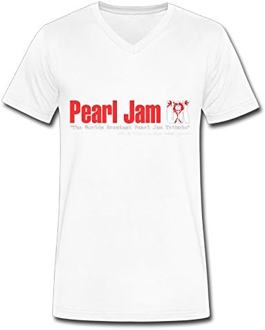 Love Rock Pearl Jam Tour 2016 Fan Logo White V Neck T Shirt For Men