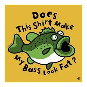 Fat Bass - funny fishing t-shirt by Fishboy