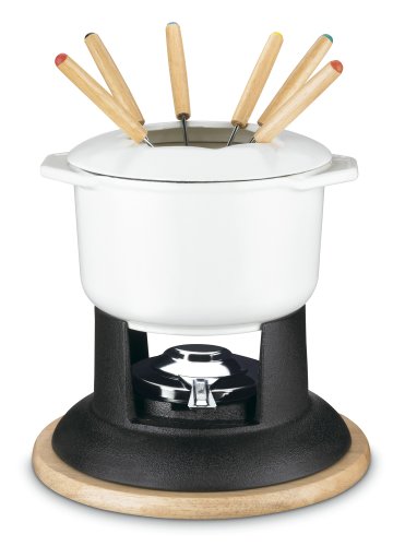Cuisinart Classic Entertaining Collection 12-Piece Cast Iron Fondue Set-White