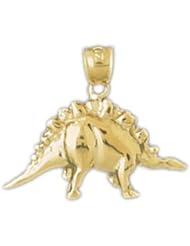 Dazzlers Solid 14 karats gold Dinosaur Charm Pendant Available in three colors from jewelsberry (weights: 1.7 grams only)