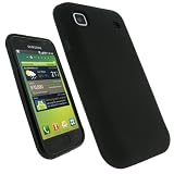 Produkt-Bild: igadgitz Kristall Gel (TPU thermoplastisches Polyurethane) dauerhafte Schutzh&uuml;lle Etui Tasche Case H&uuml;lle Sleeve in Schwarz f&uuml;r Samsung Galaxy S i9000 Android Smartphone Handy + Display Schutzfolie