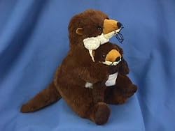 RIVER OTTER WITH BABY PLUSH TOY 11" H
