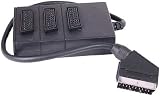 3 Way Scart Box Adaptor with 0.5 m cable , Xbox , PS2, VHS